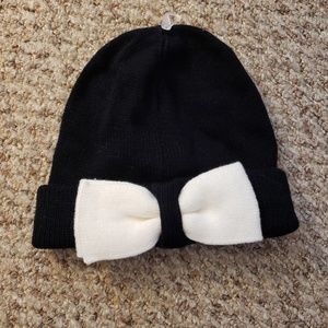 Kate Spade New York Black and White Bow Hat NWT